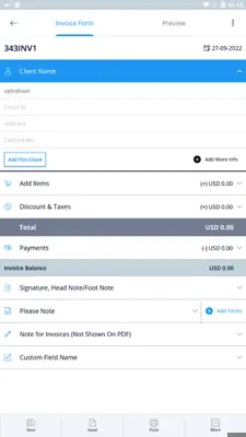 Simple Invoice Manager android App screenshot 0