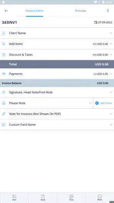 Simple Invoice Manager android App screenshot 1